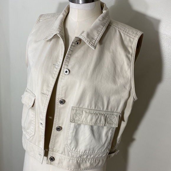 ALGONQUIN 100% COTTON BUTTON UP FIELD VEST! - Picture 4 of 12